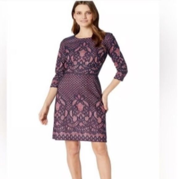 NWT Gabby Skye - Quarter Sleeve Heather
Print Sheath Dress - Picture 3 of 10